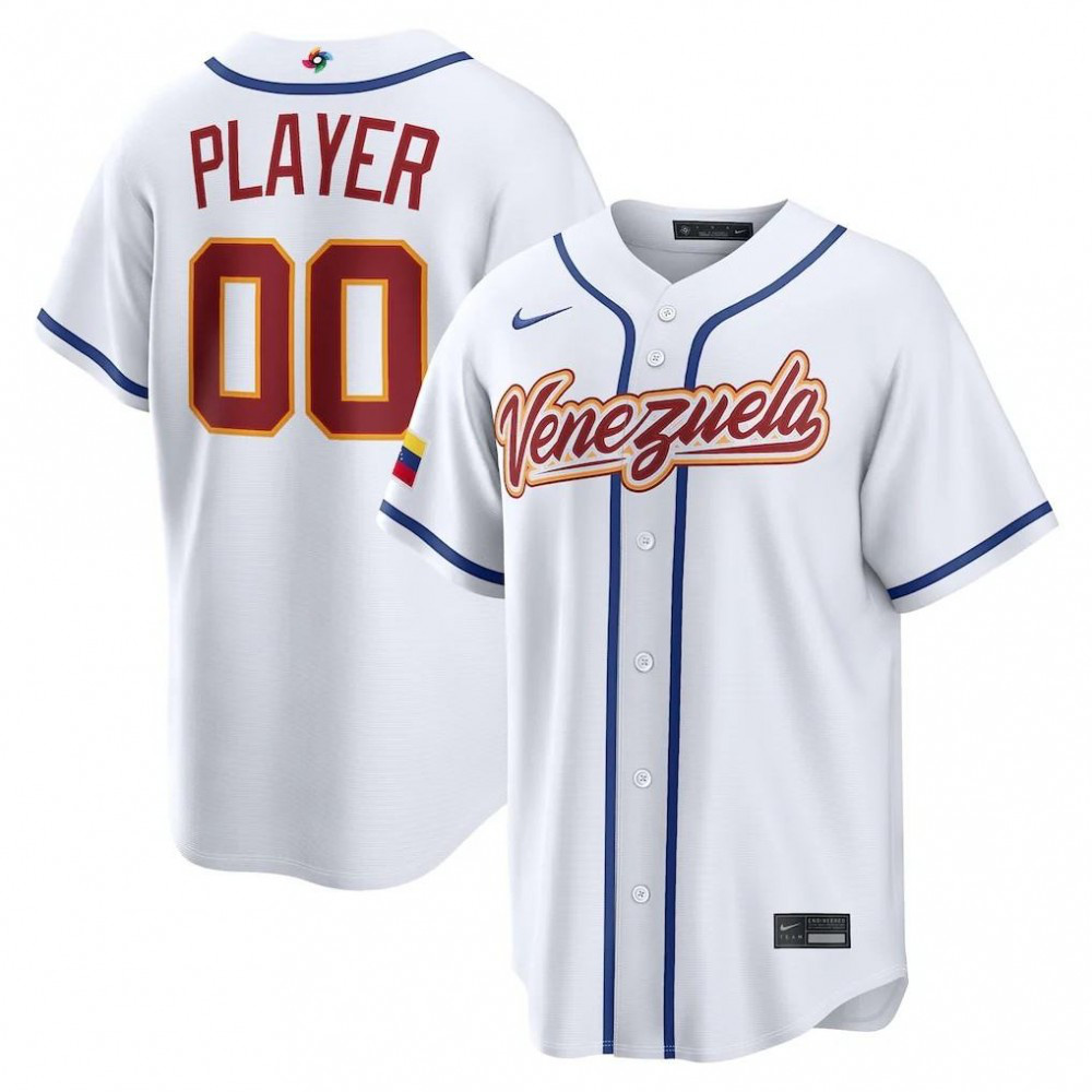 Venezuela Baseball 2026 World Baseball Classic Stadium Custom Jersey - White-Pro Kit Vault | Brand New 26/27 Sports Jerseys